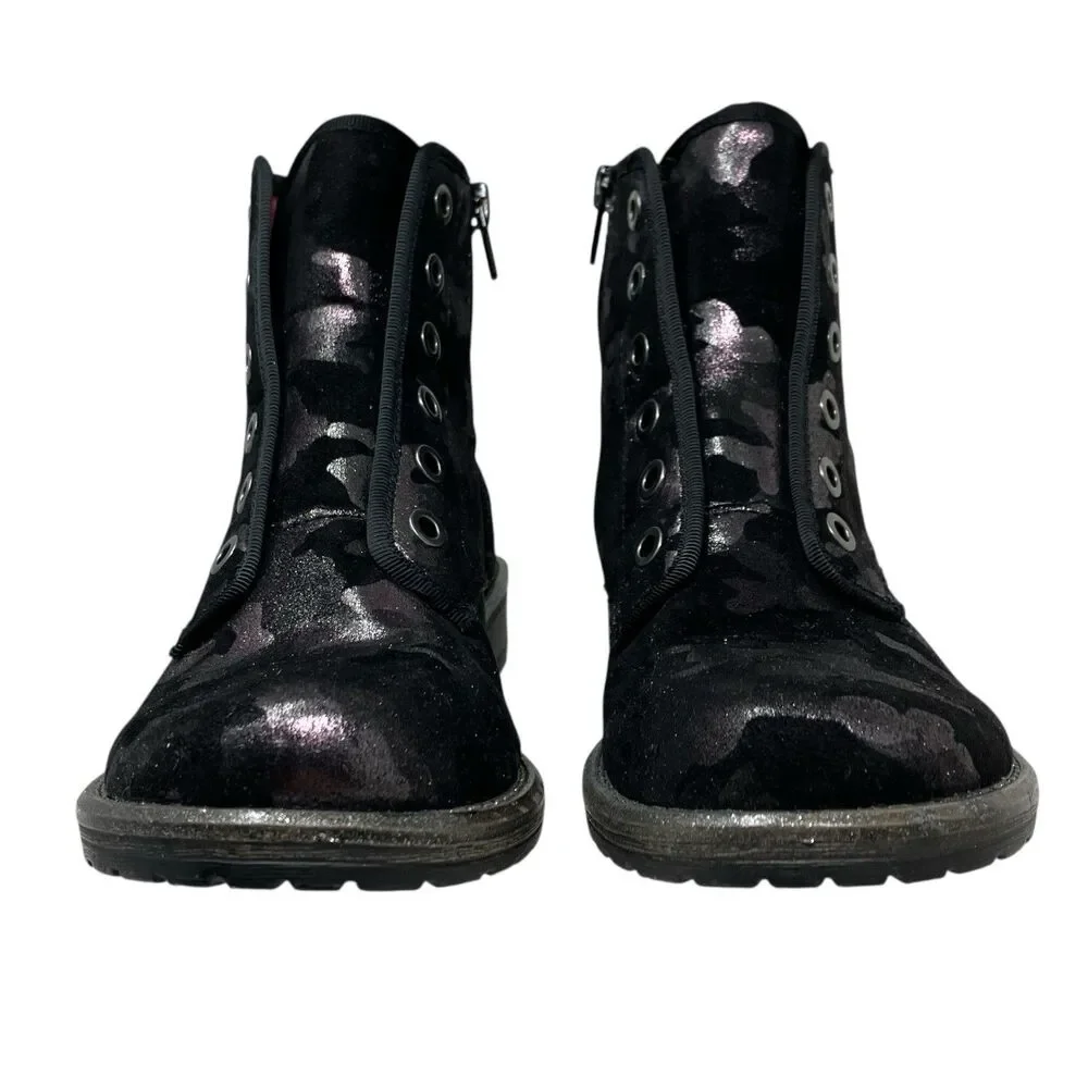 Dolce Vita Girls Black‎ Camo Ankle Combat Boots Moto Casual Everyday